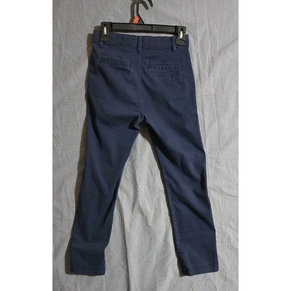 IZOD Boys‎ 14 Slim Flat Front Navy Blue Dress Uniform Pants Straight Leg EUC